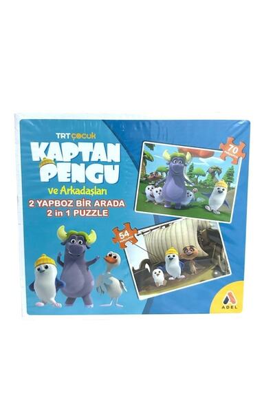 Adel Kaptan Pengu Ve Arkadaşları 2 Yapboz 1 Arada Puzzle