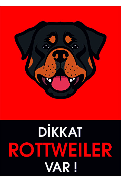 Bull's تحذير: يوجد كلب روت وايلر (35x50)