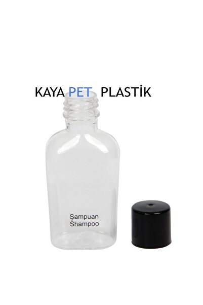 Kayapet 500 Adet Boş Yassı Pet Şişe Şampuan (SHAMPOO) Baskılı. 35 Cc. Otel Tipi Buklet Tek Kullanımlık Şişe