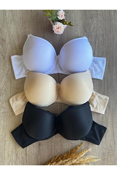 pink swan Kadın Dolgulu Balenli 3 Lü Ekonomik Paket Mikro Siyah Beyaz Ten Ren...