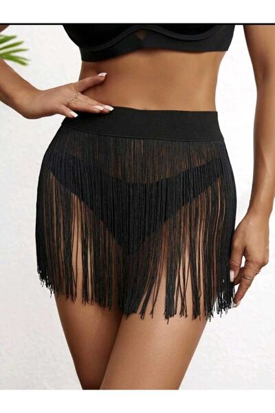 BF Bikini Fashion Φούντα με λεπτομέρεια παρεό φούστα