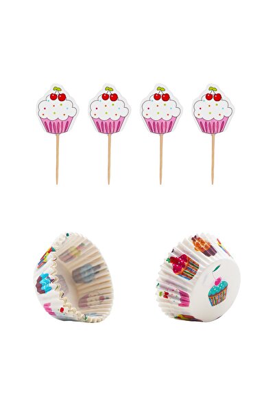 Yusuf Dirik YD Party Supplies قالب الكعكة الكعك الكرز تحت عنوان 24 قطعة الكعك...