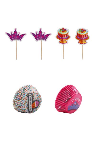 Yusuf Dirik YD Party Supplies Muffin Kek Kalıbı Happy Birthday Prenses Temalı...