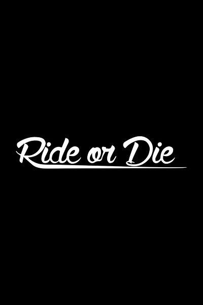 MegaSticker Autocolant Ride or Die Auto, Motocicletă, Cască, Laptop, Sticlă 16x3 Cm