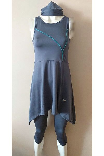 TESMAY Lycra Semi-Covered Pool Swimsuit ANTHRACITE