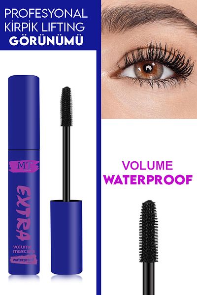 Makeuptime Extra Volume Mt - Blue Waterproof Mascara Packaging