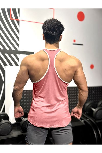 Muscle Station Musclestation Toughman Tank Workout 01 قميص داخلي للياقة البدنية باللون العنابي