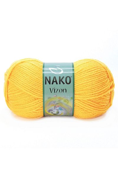 NAKO Yellow Mink Knitting Yarn