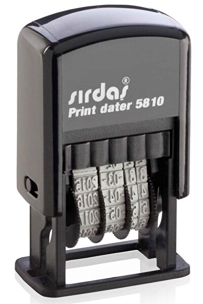 Sırdaş SIRDAŞ TARİH KAŞE 5810 SİYAH KEÇELİ ( AY KISMI RAKAMLI ) 1 Adet