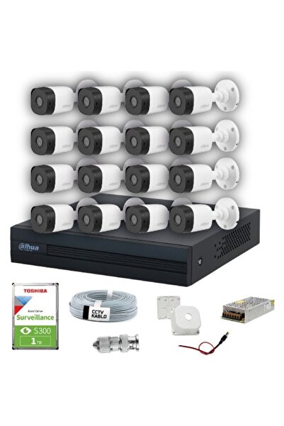 DAHUA 16 Kameralı 20 Metre Gece Görüşlü Güvenlik Kamera Seti