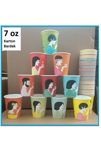 TABAKGROUP 500 Adet 7 Oz Karton Bardak