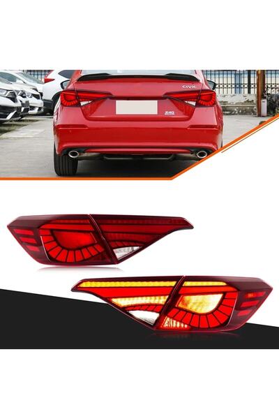 Genel Markalar CIVIC FE1 2022+ UYUMLU DRAGON LED STOP - KIRMIZI