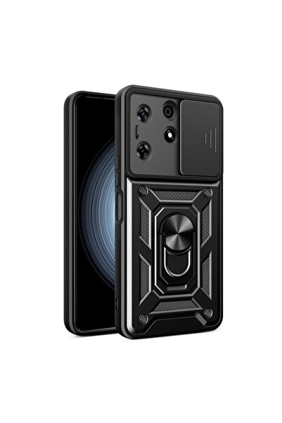 Gpack Tecno Spark 10 Pro Kılıf Sert Silikon Tank Aramid Sürgülü Vega Yüzüklü ...