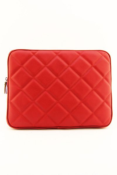 HNB Husă unisex roșie pentru laptop și tabletă matlasată de 13 și 14 inchi
