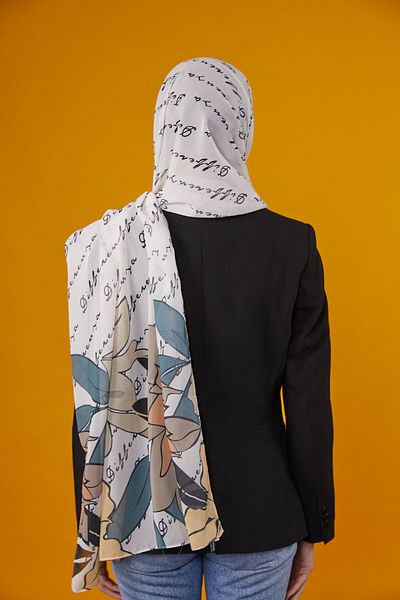 Differenza LOTUS PATTERNED SHAL - ECRU