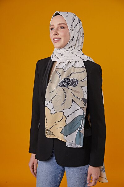 Differenza LOTUS PATTERNED SHAL - ECRU