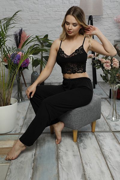 JENİKA Set de pijamale bustieră din 2 piese pentru femei
