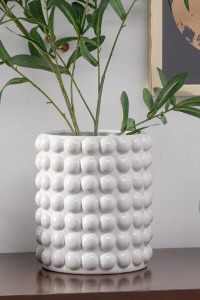 Karaca Home Rocco Dekoratif Vazo Beyaz