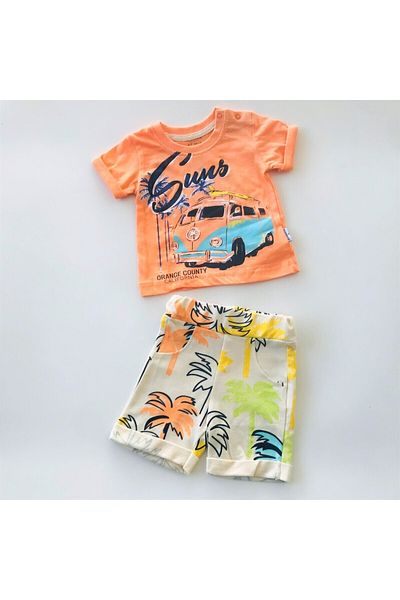 Miniworld Suns Orange Country California Palm Tree Patterned Suit