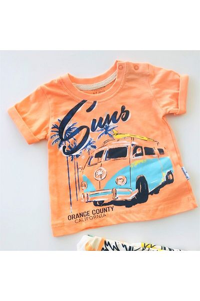 Miniworld Suns Orange Country California Palm Tree Patterned Suit