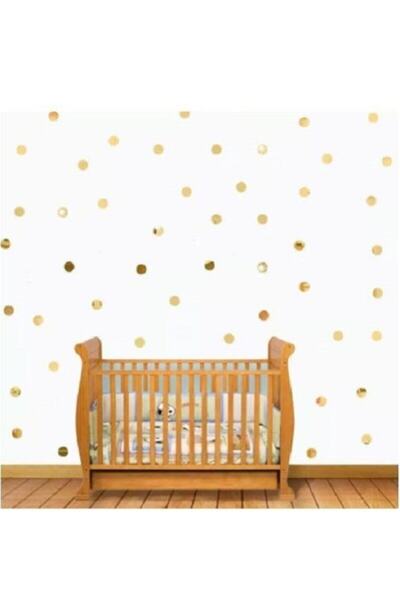 Abaküs Dekor Süs Yuvarlak Ayna Gold 100 Adet Pleksi Dekoratif Ayna 3*3cm