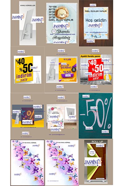 JASMİN REKLAM 70x100 AYAKLI REKLAM PANOSU