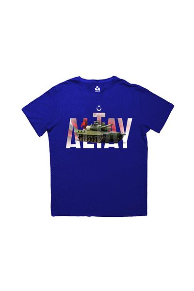Crea Eymer Wear Μπλουζάκι Altai Tank Printed Crew Neck 100% βαμβακερό T-shirt Saks Blue