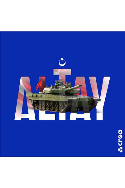 Crea Eymer Wear Μπλουζάκι Altai Tank Printed Crew Neck 100% βαμβακερό T-shirt Saks Blue