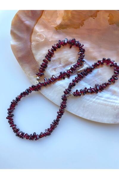 VALİOSO JOYA Lal (Granat) Kırıktaş Doğal Taş Set