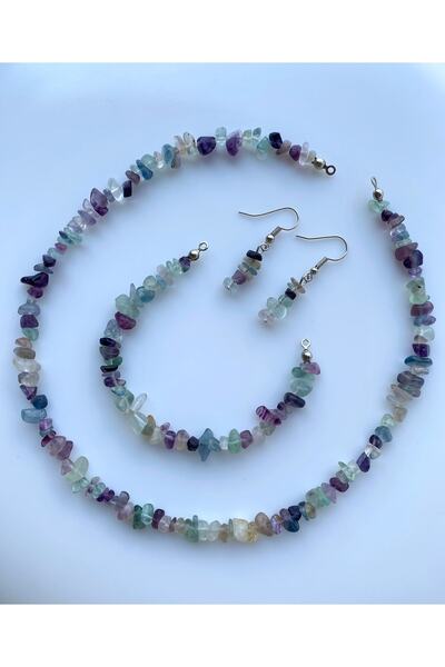 VALİOSO JOYA مجموعة حجر الفلوريت الطبيعي المكسور