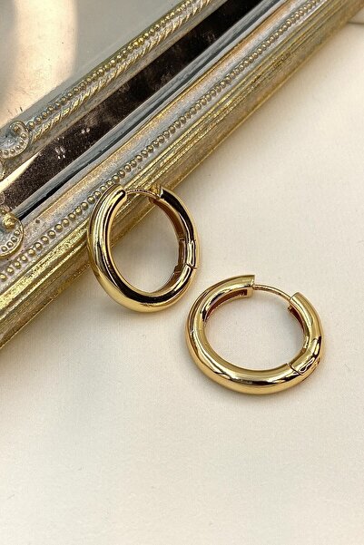 MaidCo Accessories Women's Gold Thick Pipe Hoop Earrings Kp1118