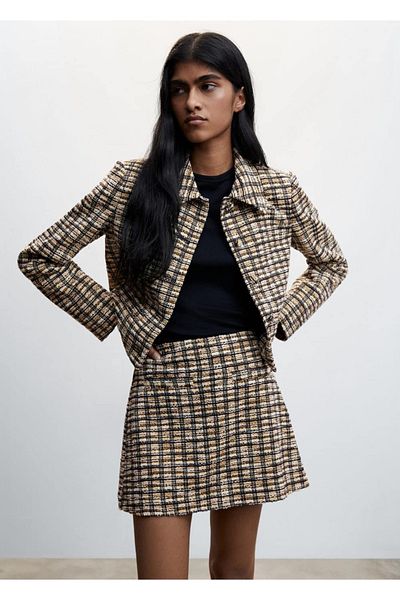 MANGO Woman Fusta din tweed