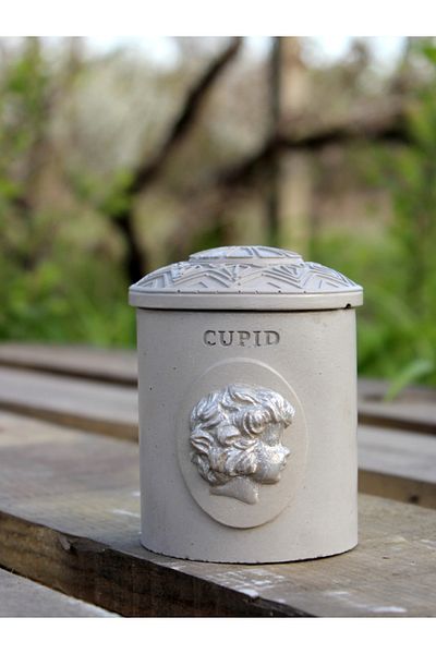 The Craft Thor Cupid Metallic Sculpture Detailed Handmade Concrete Decorative Box / Organizer