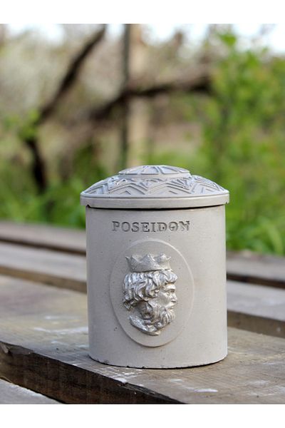 The Craft Thor Poseidon Metallic Statue Detailed Handmade Concrete Decorative Box / Organizer