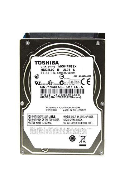 Toshiba Mobile HDD - 640 GB 5400 RPM SATA II 3 Gb/sn 8 MB Önbellek 2,5 inç
