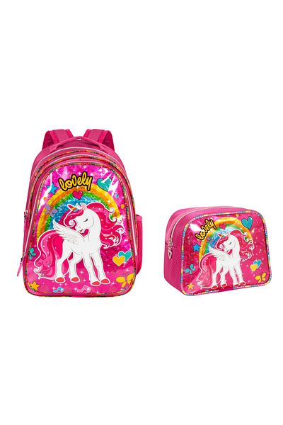 Miracle relaxion 1379 primary school backpack lunch box set