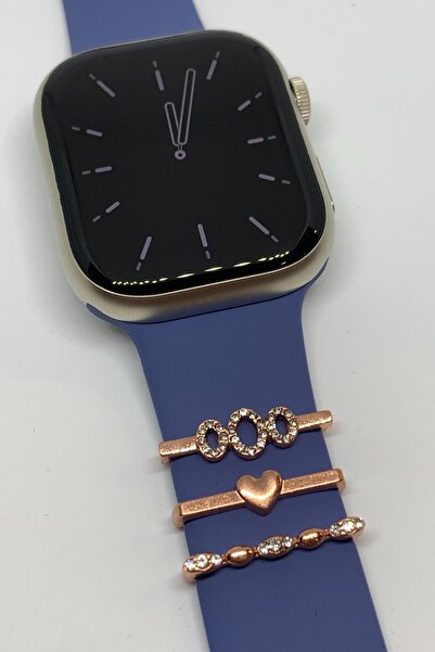L'eDoren Apple Watch Uyumlu Saat Kordon Aksesuarı Charm Set Tüm Seri Kordonla...