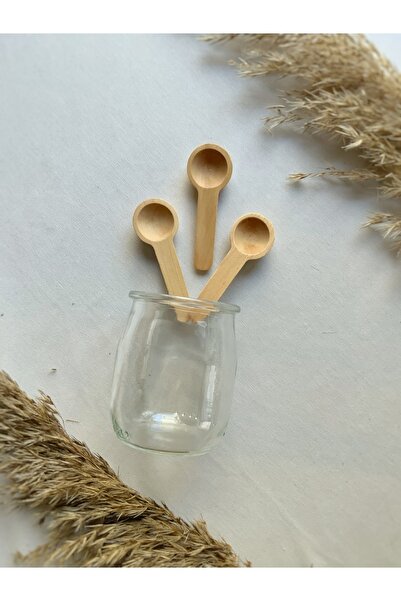 Atölye Merdiven Set of 3 minimal spice spoons raw wooden decorative spice spoons