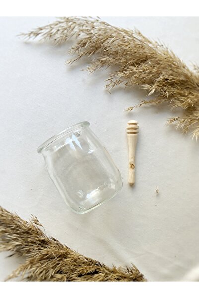 Atölye Merdiven Minimal spice honey jam jar without lid glass bowl and spoon set