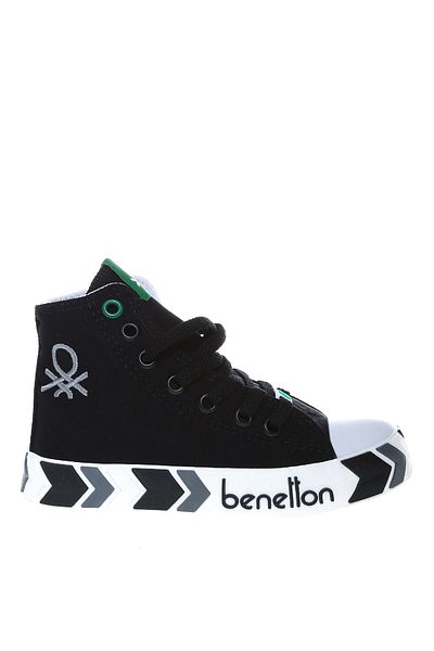 Benetton حذاء المشي للأولاد باللون الأسود BN-30634 01-