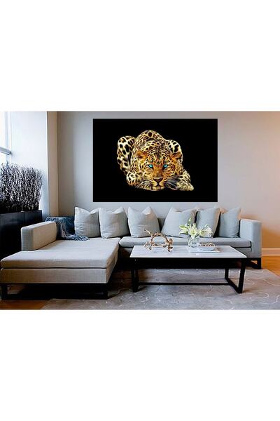 HDART Soyut Modern Leopar Kaplan Aslan Kanvas Tablo Tablosu Tabloları