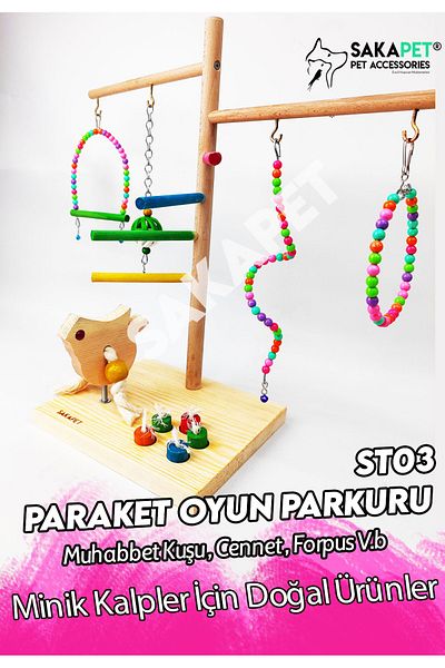 SAKAPET Sevda Play Track - Budgie, St03 Model