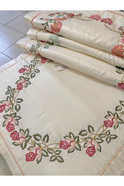 cantasarım ev tekstili Linda Nakış Detay Tek Seccade