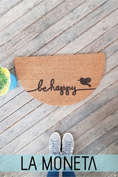 Be Happy Oval Tasarım Paspas