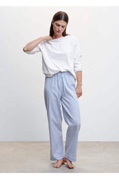 MANGO Woman Costum de pijama din bumbac