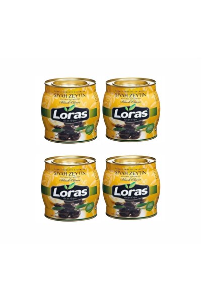 loras zeytin Loras Gemlik Siyah Zeytin Teneke Süper 2000 gr 4'lü Koli (291-320)