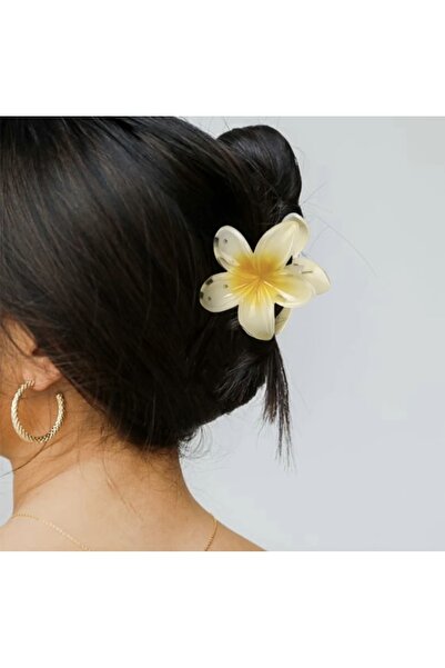 burçin مشبك شعر على شكل زهرة اللوتس من الكركديه