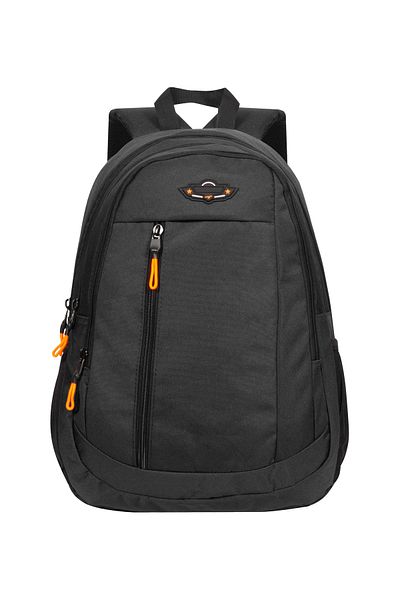 Miracle Rlx5057 Black Waterproof Lined Fabric travel backpack and school bag suitable for daily use