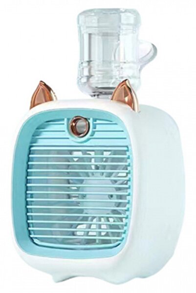 Kamardey 1200 Mah Bataryalı Hava Nemlendiricili Masaüstü Fan Taşınabilir Mini Klima Soğutucu