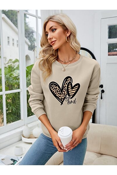 Adrift ΚΩΔΙΚΟΣ ADR-SHEN LUNE Heart And Slogan Graphic Φούτερ με θερμική επένδυση